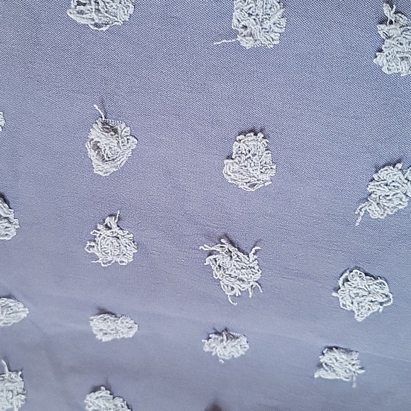 Navy Frayed Thread Sleeveless Blouse - Picture 3 of 7